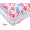 Set: Double-sided blanket minky + pillow- flamingo