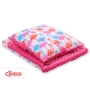 Set: Double-sided blanket minky + pillow- flamingo