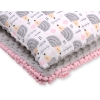 Set: Double-sided blanket minky + pillow- hedgehogs Gray
