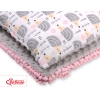Set: Double-sided blanket minky + pillow- hedgehogs Gray