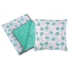 Set: Double-sided blanket minky + pillow- hedgehogs mint