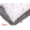 Set: Double-sided blanket minky + pillow- mini gray stars