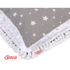 Set: Double-sided blanket minky + pillow- mini gray stars
