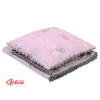 Set: Double-sided blanket minky + pillow- pink rabbits