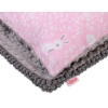 Set: Double-sided blanket minky + pillow- pink rabbits