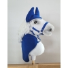 Set for Hobby Horse A3: Fleece blanket + earmuffs - dark blue