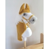Set for Hobby Horse A3: Fleece blanket + earmuffs - honey yellow