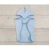 Set for Hobby Horse A3: Fleece blanket + earmuffs - light blue