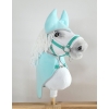 Set for Hobby Horse A3: Fleece blanket + earmuffs - light mint