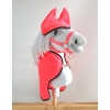 Set for Hobby Horse A3: Fleece blanket + earmuffs - neon pink