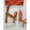 Set for Hobby Horse: the halter A3 + Tether made of cord - ginger