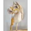 Set for Hobby Horse: the halter A3 + Tether made of cord - honey yellow