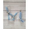 Set for Hobby Horse: the halter A3 + Tether made of cord - light blue