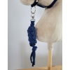 Set for Hobby Horse: the halter A3 + Tether made of cord - navy blue