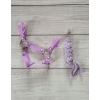 Set for Hobby Horse: the halter A3 + Tether made of cord - purple