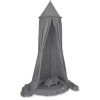 Set: Hanging canopy + Nest with flounce + pillows - anthracite