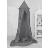 Set: Hanging canopy + Nest with flounce + pillows - anthracite