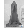 Set: Hanging canopy + Nest with flounce + pillows - anthracite
