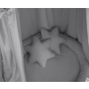 Set: Hanging canopy + Nest with flounce + pillows - anthracite