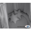 Set: Hanging canopy + Nest with flounce + pillows - anthracite