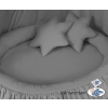 Set: Hanging canopy + Nest with flounce + pillows - anthracite