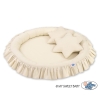 Set: Hanging canopy + Nest with flounce + pillows - beige