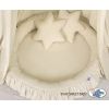 Set: Hanging canopy + Nest with flounce + pillows - beige