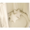 Set: Hanging canopy + Nest with flounce + pillows - beige