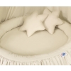 Set: Hanging canopy + Nest with flounce + pillows - beige