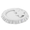 Set: Hanging canopy + Nest with flounce + pillows - gray