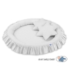 Set: Hanging canopy + Nest with flounce + pillows - gray