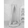 Set: Hanging canopy + Nest with flounce + pillows - gray