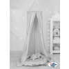 Set: Hanging canopy + Nest with flounce + pillows - gray