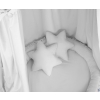 Set: Hanging canopy + Nest with flounce + pillows - gray