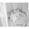 Set: Hanging canopy + Nest with flounce + pillows - gray