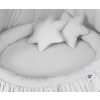 Set: Hanging canopy + Nest with flounce + pillows - gray
