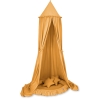 Set: Hanging canopy + Nest with flounce + pillows - honey yellow