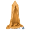 Set: Hanging canopy + Nest with flounce + pillows - honey yellow