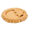 Set: Hanging canopy + Nest with flounce + pillows - honey yellow