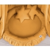 Set: Hanging canopy + Nest with flounce + pillows - honey yellow
