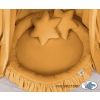 Set: Hanging canopy + Nest with flounce + pillows - honey yellow