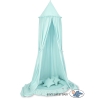 Set: Hanging canopy + Nest with flounce + pillows - mint