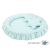 Set: Hanging canopy + Nest with flounce + pillows - mint