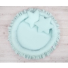 Set: Hanging canopy + Nest with flounce + pillows - mint