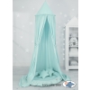 Set: Hanging canopy + Nest with flounce + pillows - mint