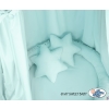 Set: Hanging canopy + Nest with flounce + pillows - mint