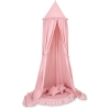 Set: Hanging canopy + Nest with flounce + pillows - pastel pink