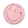 Set: Hanging canopy + Nest with flounce + pillows - pastel pink