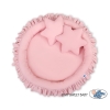 Set: Hanging canopy + Nest with flounce + pillows - pastel pink