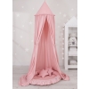 Set: Hanging canopy + Nest with flounce + pillows - pastel pink